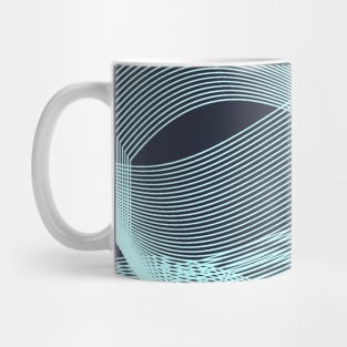 Geometric blue modern lineart minimal Mug